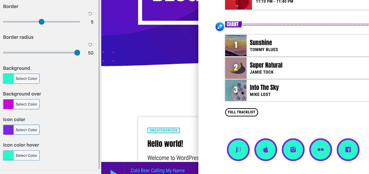 social icons in wordpress sidebar