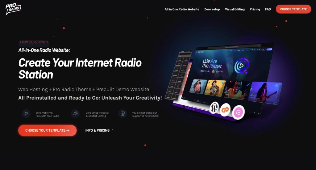 one click radio website