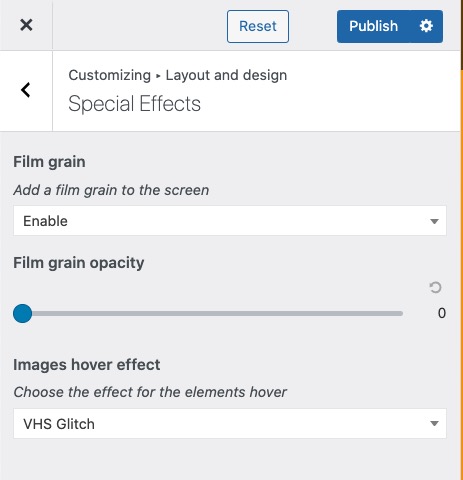 wordpress javascript customizer hover effect radio