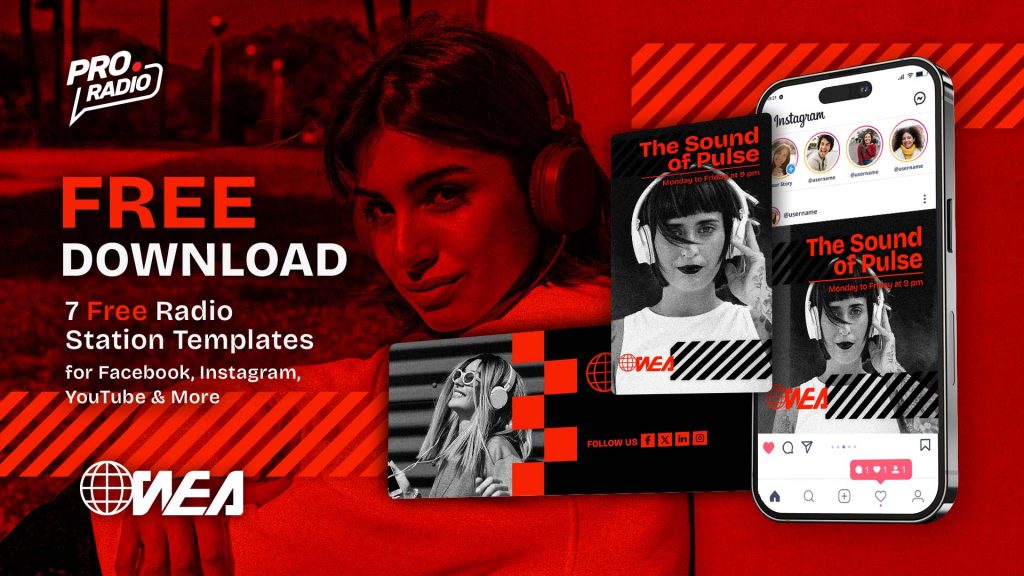Enter the Underground: Free Grunge Social Media Templates for Alternative Radio Stations