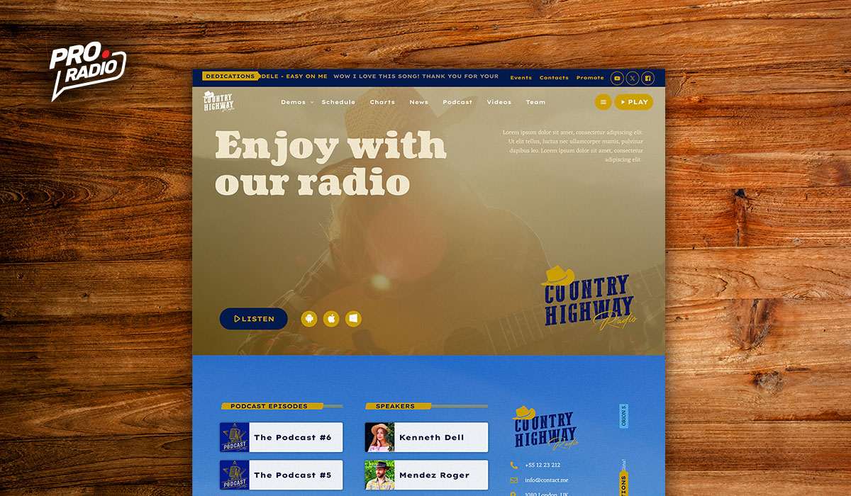 pro radio country music radio station template 04