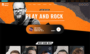 Demo 17 – Radio to Rock: a Grunge Rock radio station website template [Radio WordPress Theme demo] Home 01