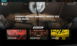 Demo 17 – Radio to Rock: a Grunge Rock radio station website template [Radio WordPress Theme demo] Home 03