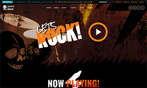 Demo 17 – Radio to Rock: a Grunge Rock radio station website template [Radio WordPress Theme demo] Home 04