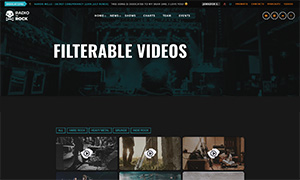 Demo 17 – Radio to Rock: a Grunge Rock radio station website template [Radio WordPress Theme demo] Videos
