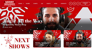 Demo 19 – Merry Melodies (red): a Cheerful Christmas Radio Template [Radio WordPress Theme demo] Home 02