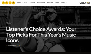 Demo 35 – WAVE98 Radio Website Template [Radio WordPress Theme demo] Single blog post