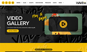 Demo 35 – WAVE98 Radio Website Template [Radio WordPress Theme demo] Videos