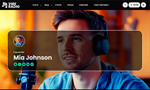 Demo 33 – Vibe Radio Website Template [Radio WordPress Theme demo] Single member