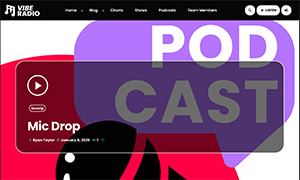 Demo 33 – Vibe Radio Website Template [Radio WordPress Theme demo] Single podcast