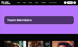 Demo 33 – Vibe Radio Website Template [Radio WordPress Theme demo] Team Members