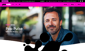 Demo 34 – Pink Radio Website Template [Radio WordPress Theme demo] Shows schedule