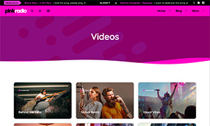 Demo 34 – Pink Radio Website Template [Radio WordPress Theme demo] Videos
