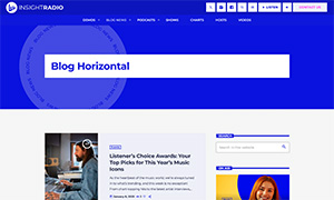Demo 36 – Insight Radio Website Template [Radio WordPress Theme demo] Blog horizontal