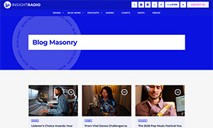 Demo 36 – Insight Radio Website Template [Radio WordPress Theme demo] Blog masonry