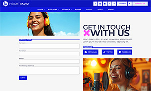 Demo 36 – Insight Radio Website Template [Radio WordPress Theme demo] Contacts
