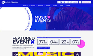 Demo 36 – Insight Radio Website Template [Radio WordPress Theme demo] Events