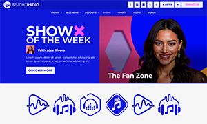 Demo 36 – Insight Radio Website Template [Radio WordPress Theme demo] Shows schedule