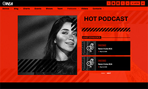 Demo 43 – WEA Radio Website Template [Radio WordPress Theme demo] Podcasts