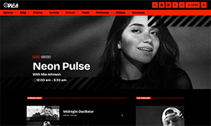 Demo 43 – WEA Radio Website Template [Radio WordPress Theme demo] Shows schedule 