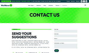 Demo 40 – We Wave FM Radio Website Template [Radio WordPress Theme demo] Contacts