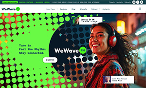 Demo 40 – We Wave FM Radio Website Template [Radio WordPress Theme demo] Home 01