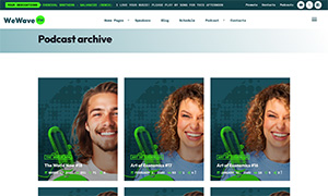 Demo 40 – We Wave FM Radio Website Template [Radio WordPress Theme demo] Podcast archive
