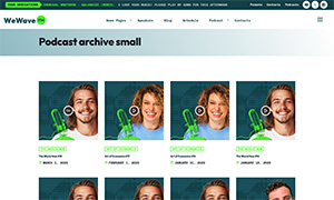 Demo 40 – We Wave FM Radio Website Template [Radio WordPress Theme demo] Podcast archive small