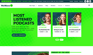 Demo 40 – We Wave FM Radio Website Template [Radio WordPress Theme demo] Podcast 1
