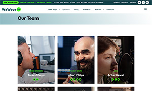 Demo 40 – We Wave FM Radio Website Template [Radio WordPress Theme demo] Team members archive