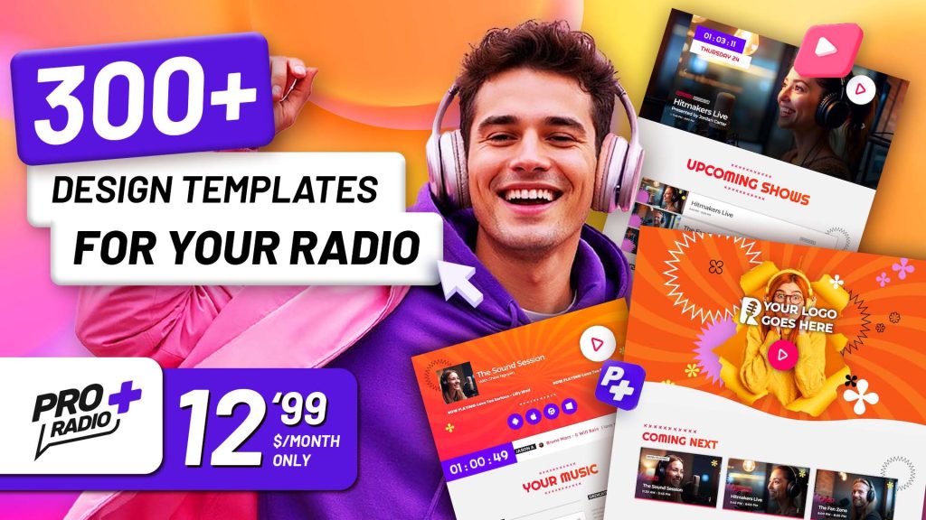 Build your radio website effortlessly with Pro Radio Plus