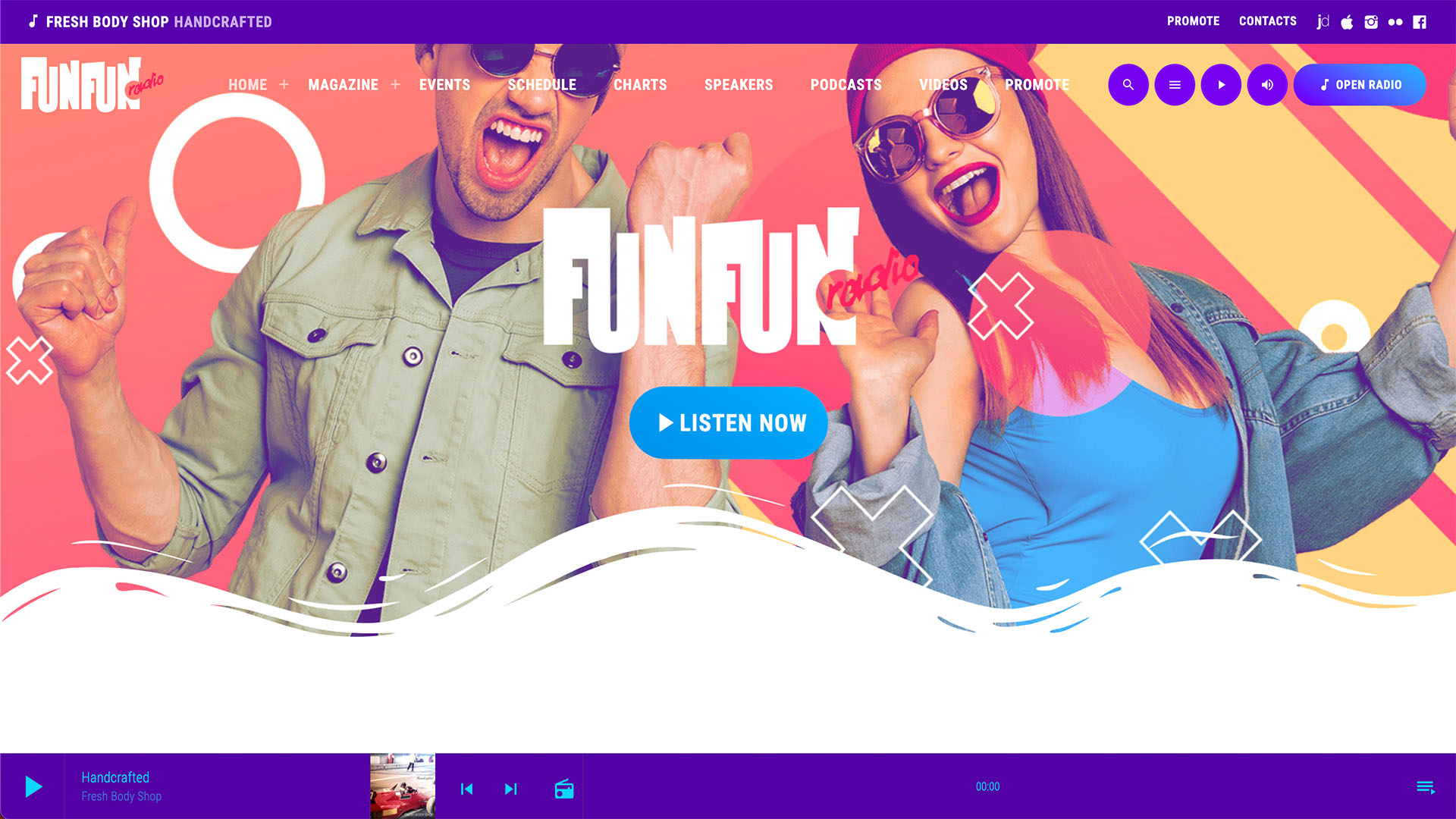 pro radio wordpress website template demo 02 homepage 1