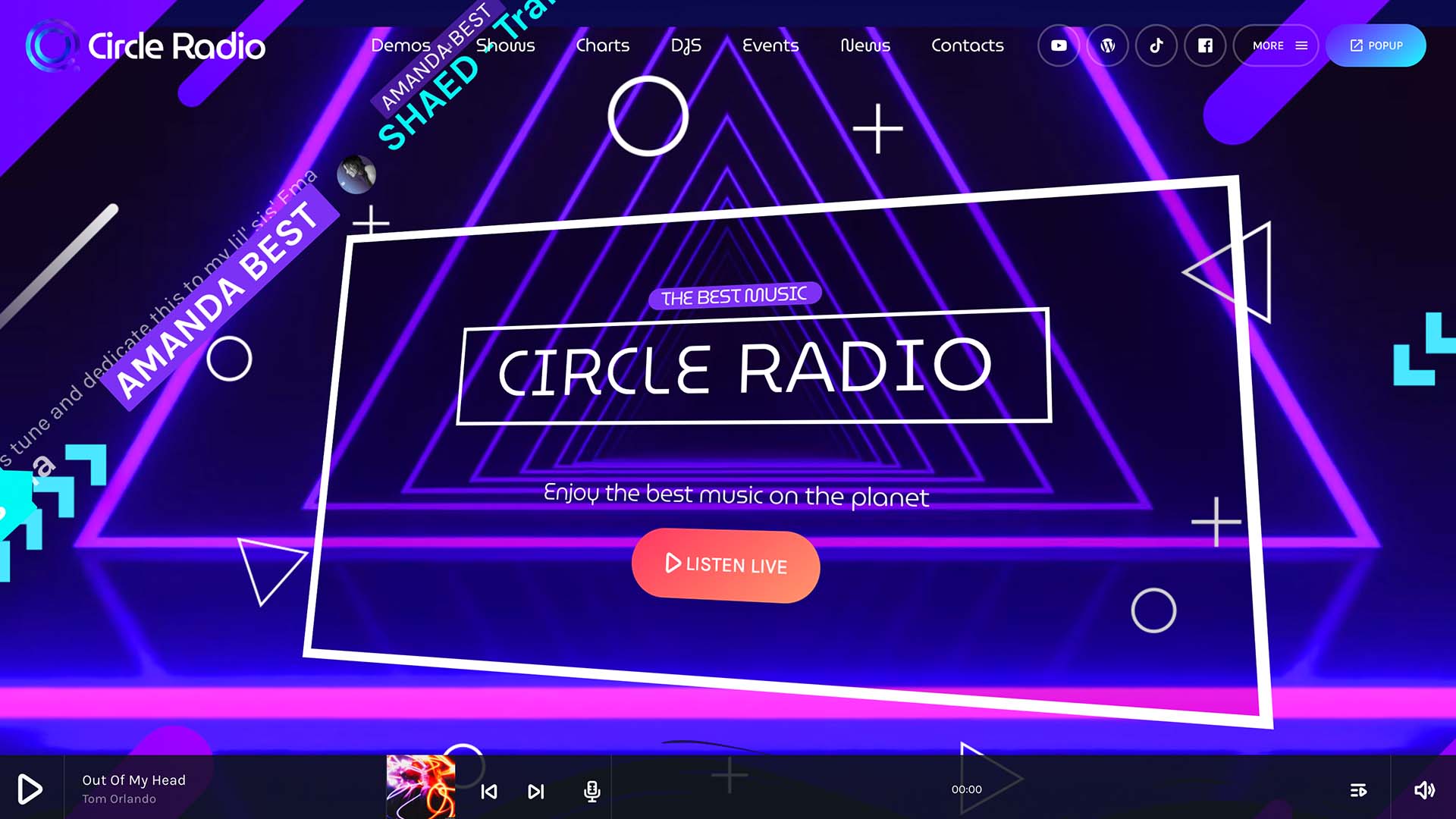 pre-built online radio station website template demo 15-2