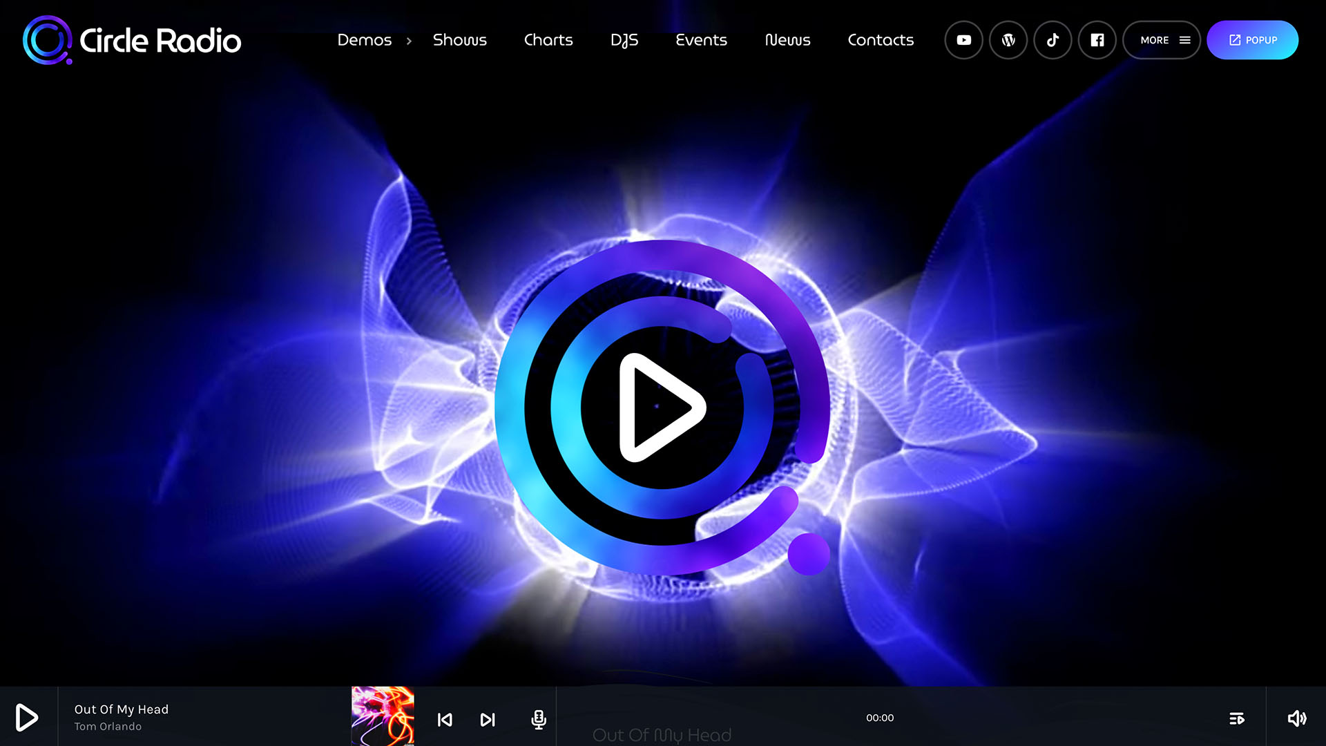pre-built online radio station website template demo 15-3