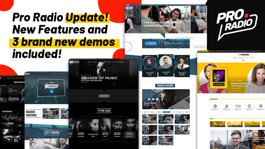 Radio Station website template update