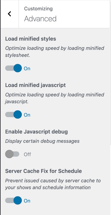 radio website wordpress theme server cache fix