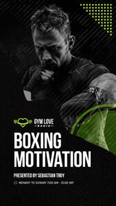 Vertical template psd story for gym radio station tempalte in Photoshop