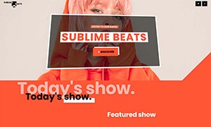 Demo 16 – Sublime Radio – Music Radio website template [Radio WordPress Theme demo] Home 03