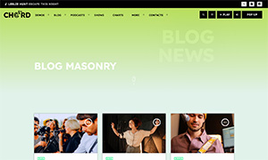Demo 38 – Chord Radio Website Template [Radio WordPress Theme demo] Blog masonry