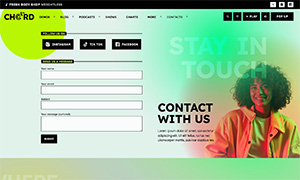 Demo 38 – Chord Radio Website Template [Radio WordPress Theme demo] Contacts