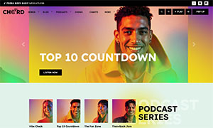Demo 38 – Chord Radio Website Template [Radio WordPress Theme demo] Podcast 2