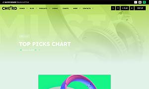 Demo 38 – Chord Radio Website Template [Radio WordPress Theme demo] Music chart