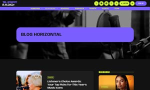 Demo 39 – TalkSpot Radio Website Template [Radio WordPress Theme demo] Blog horizontal 