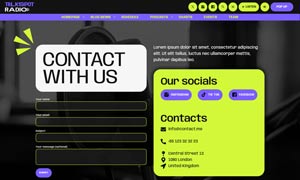 Demo 39 – TalkSpot Radio Website Template [Radio WordPress Theme demo] Contacts