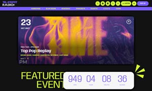 Demo 39 – TalkSpot Radio Website Template [Radio WordPress Theme demo] Events