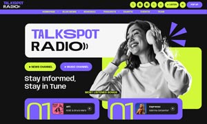Demo 39 – TalkSpot Radio Website Template [Radio WordPress Theme demo] Home 03
